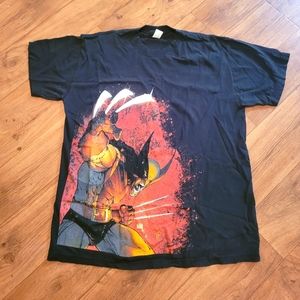 Vintage Distressed Marvel Mad Engine X-Men Wolverine T-Shirt Sz XL